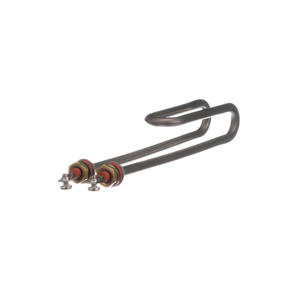 A Fetco 107001 heating element with a nut.