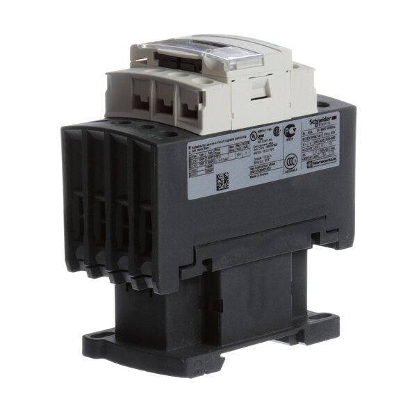 A black and white electronic contactor with 4 poles.
