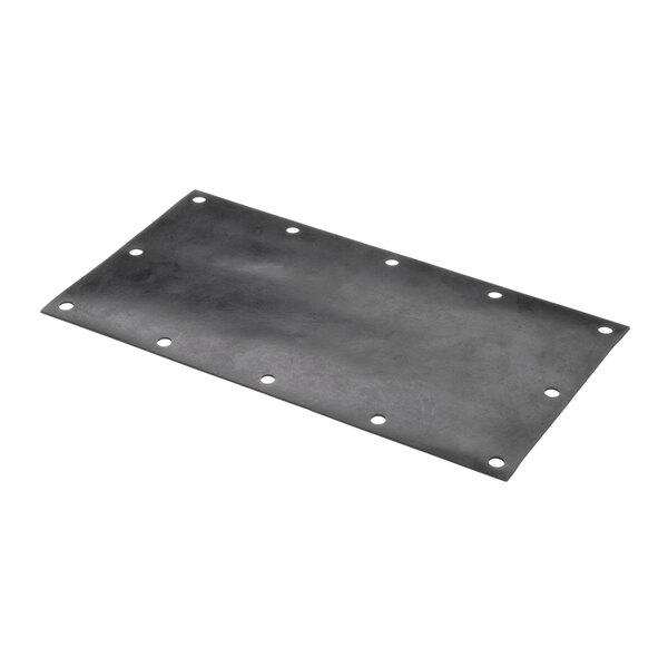 A black rectangular Groen cover plate with holes.