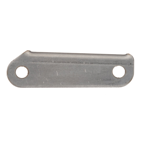 A metal Antunes right bracket support with two holes on it.