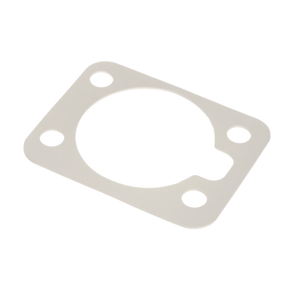 A white Globe 1241 Retainer Shroud Gasket with holes.