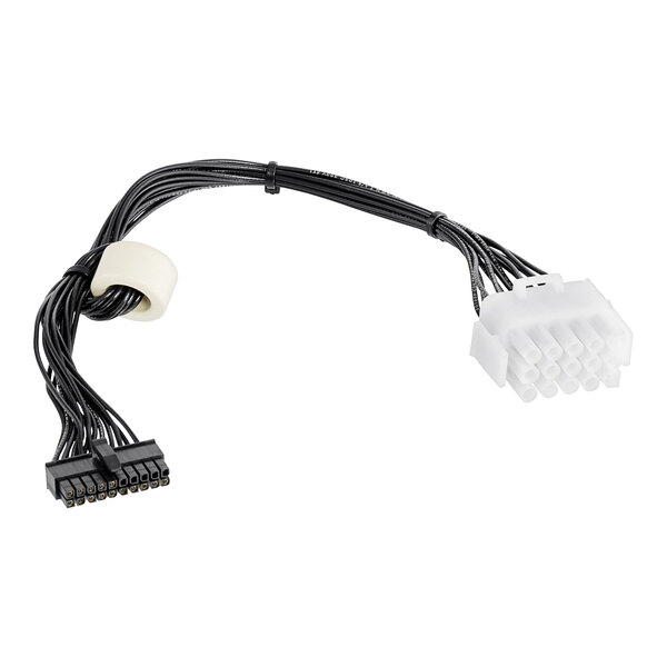 A black and white Frymaster computer cable with a white connector.
