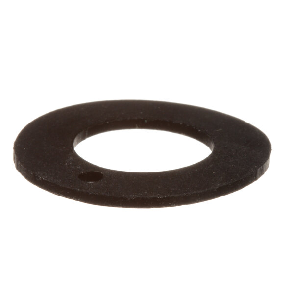 A black round gasket with a hole in the center.