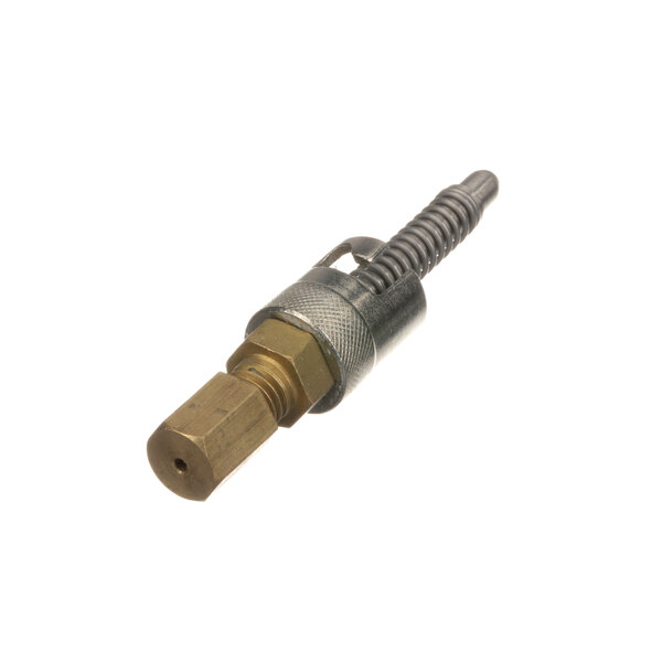 A Middleby Marshall 97393 lock bayonet assembly, a brass threaded screw with a nut on it.