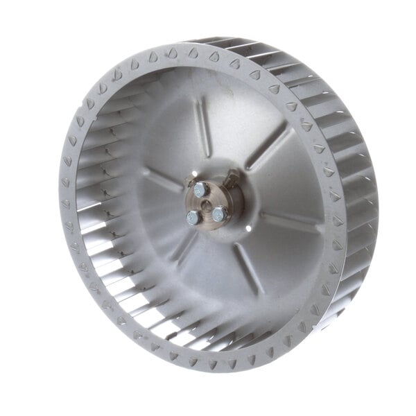 A metal blower wheel for a Southbend convection oven.