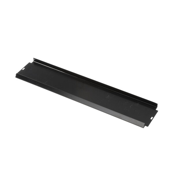 A black metal rectangular shelf support.