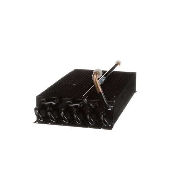 A black rectangular Delfield ceiling mount coil with metal tubing.