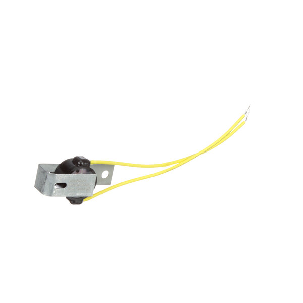 A Southbend buzzer with yellow wires and a black connector.
