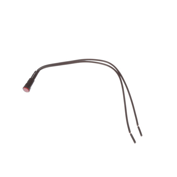 A black wire with a red cap attached to a red wire.