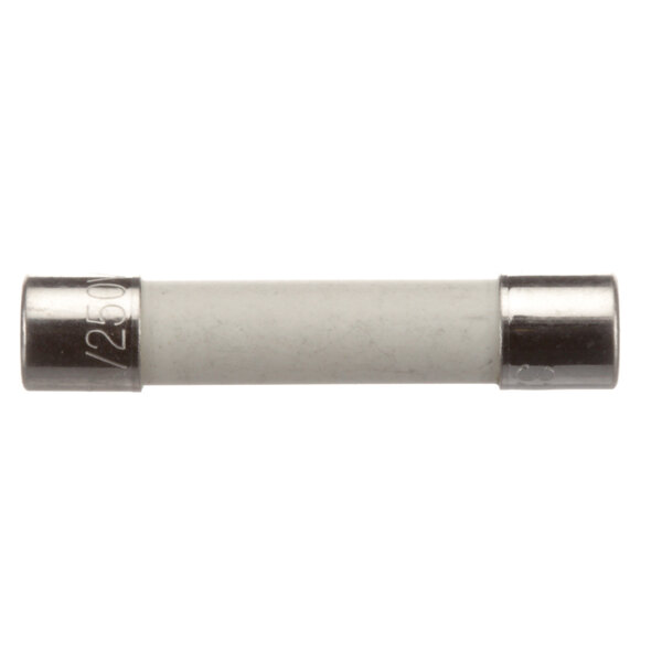 A close-up of a white metal Merrychef fuse with a silver handle.