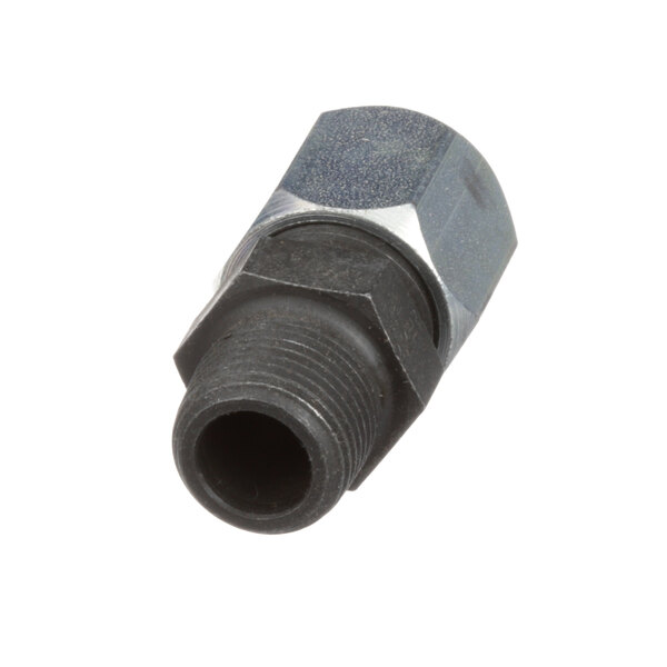 A close-up of a Blakeslee metal connector nut.