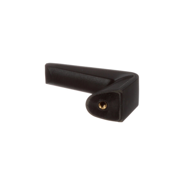 A black plastic Bloomfield handle with a gold knob.