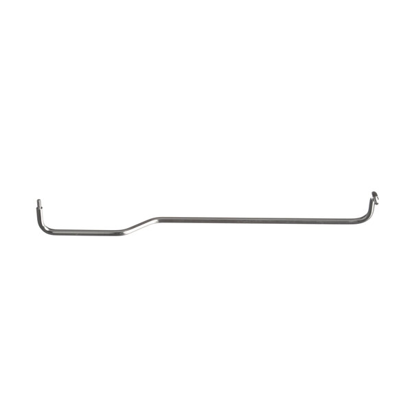 A metal wireform hook for a Bunn iced tea brewer on a white background.