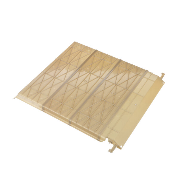 A beige plastic panel with metal rods.