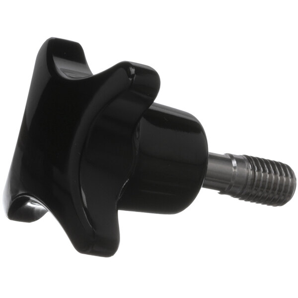 A black plastic Bizerba knob with a silver screw.