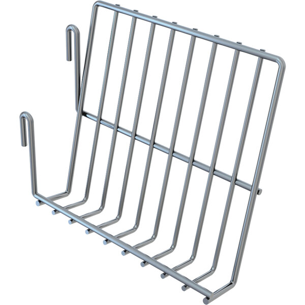 A Metro Smartwall G3 book holder attached to a metal rack.