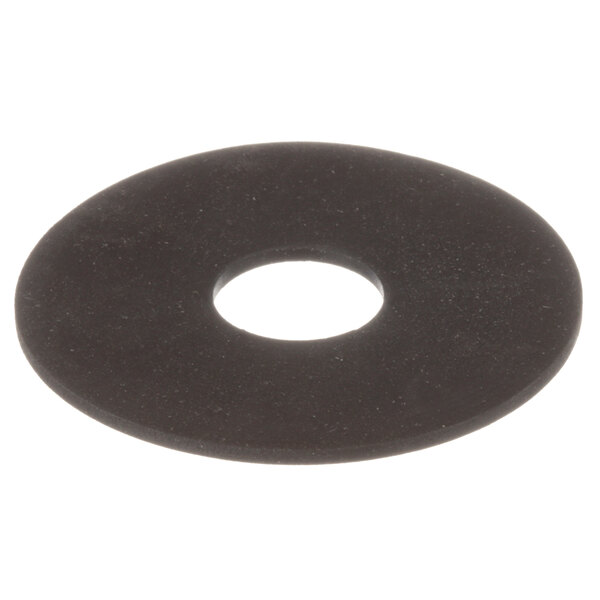 A black rubber ring with a hole.