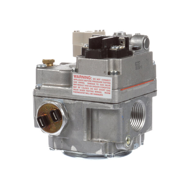 A close-up of a Cleveland Service Gas Valve with a grey metal housing.