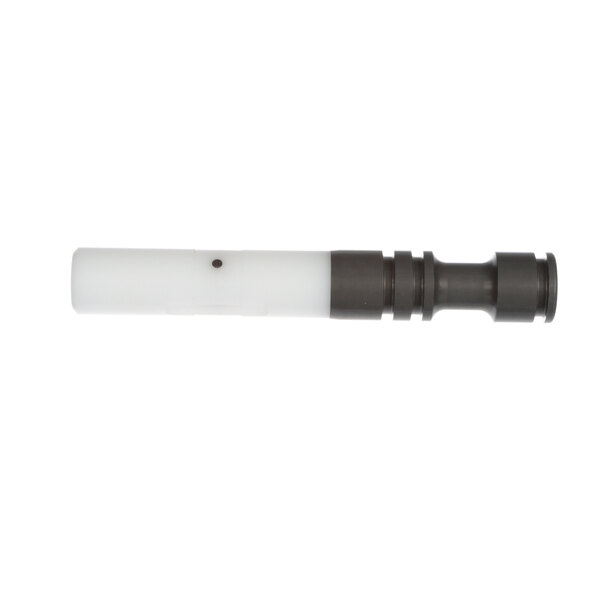 A black pipe with a white tip.