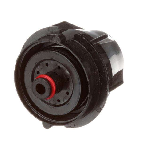 A black and red plastic Cornelius 1922 nozzle assembly.