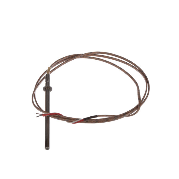 A Nieco 4073 probe with a metal rod and red and brown wires.