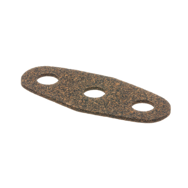 A brown rubber Hobart gasket with holes.