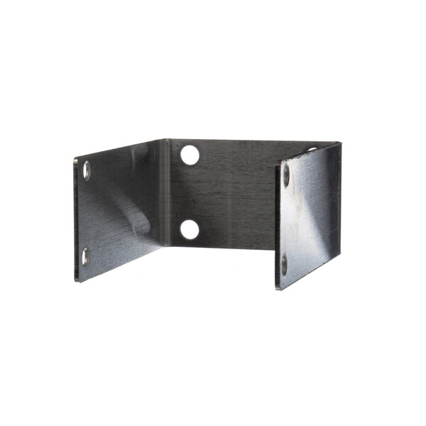 A Groen metal hinge bracket with holes on the side.