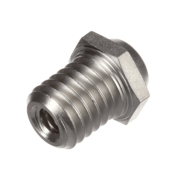 A Cleveland aluminum threaded nut on a white background.