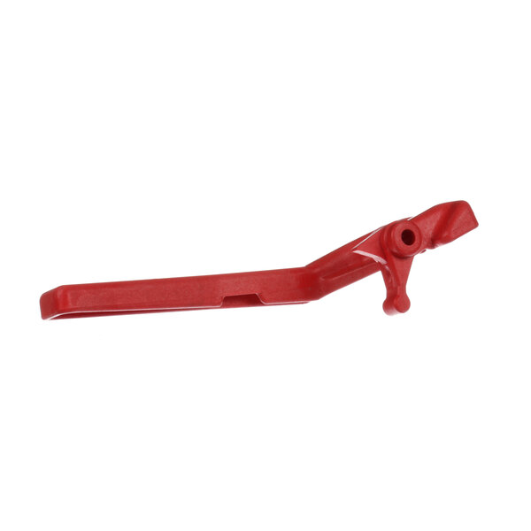 A red plastic handle for a Grindmaster-Cecilware slushy machine with a hole in it.