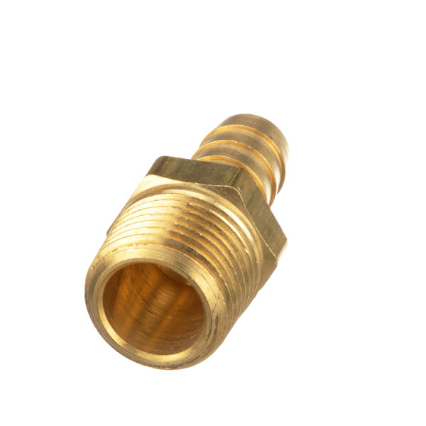 A brass Champion coupler with a nut on a brass pipe.
