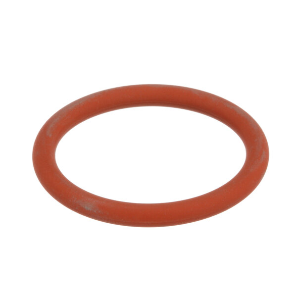 A round orange rubber Moyer Diebel o-ring.