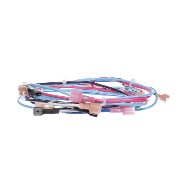 A close-up of a Cleveland Wire Harness with colorful wires.