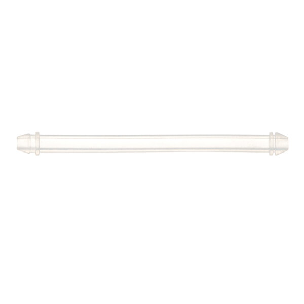 A clear plastic Bloomfield vent tube with pointy caps.