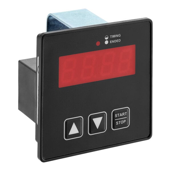 A black timer kit with red display.