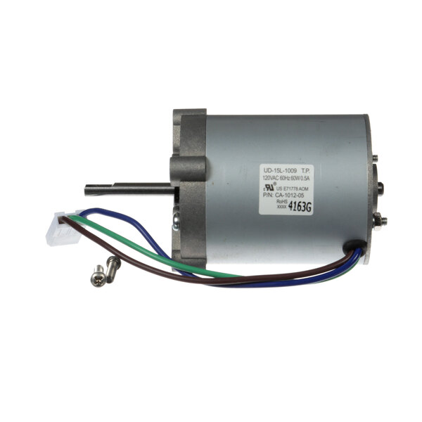 A Wilbur Curtis whipper motor with wires.