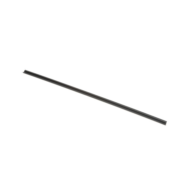 A black thin metal rod on a white background.