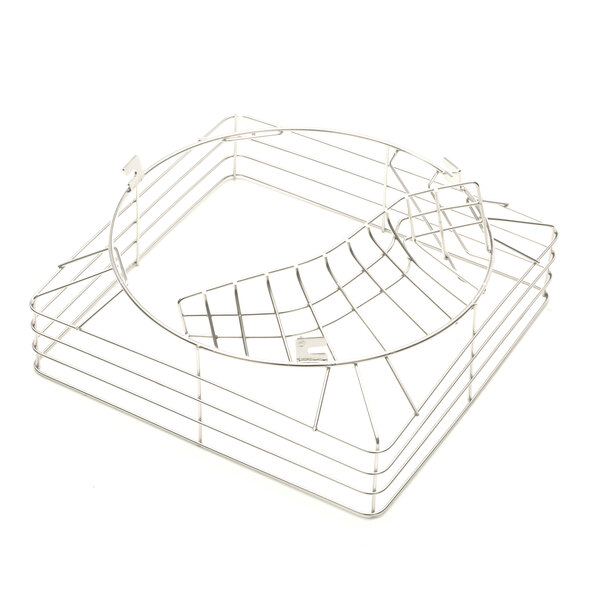 A metal wire mesh Zumex Speed Feeder Basket with a curved top.