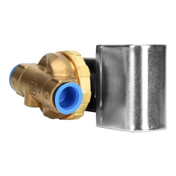 A Vulcan 1/2" solenoid valve with gold and blue accents.