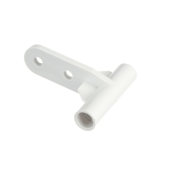 A white plastic piece with holes.