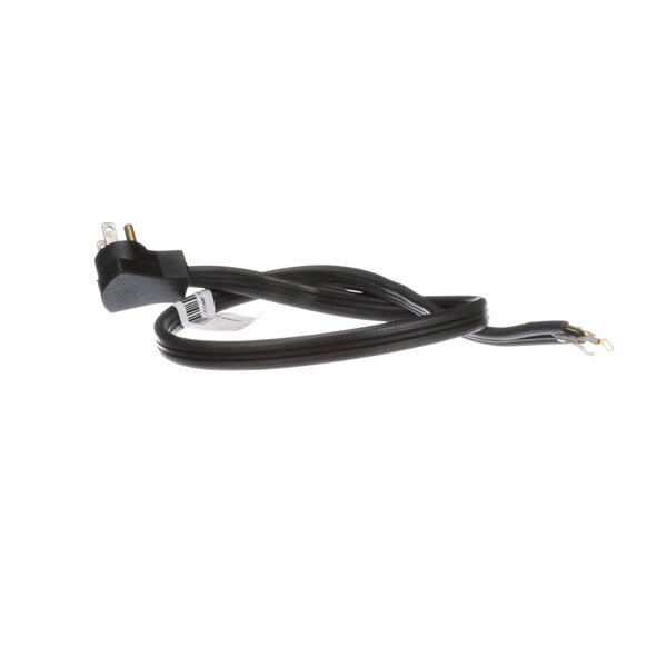 A black True Refrigeration electrical cord with a white plug.