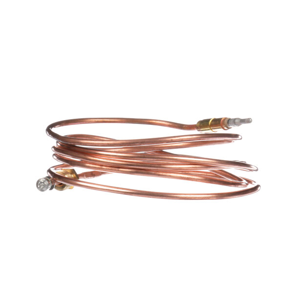 A close-up of a US Range 60in thermocouple with a copper cable and two wires.