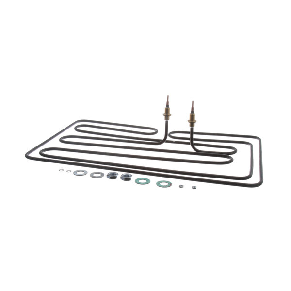 A Cleveland heating element with metal tubes and gaskets.