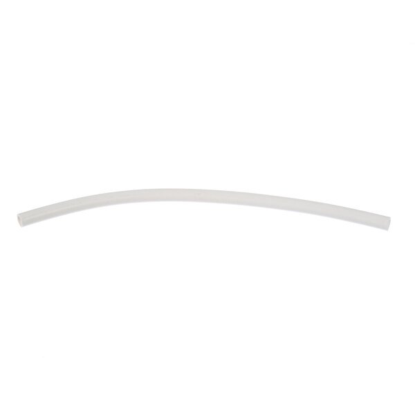 A white silicone tube with a white background.