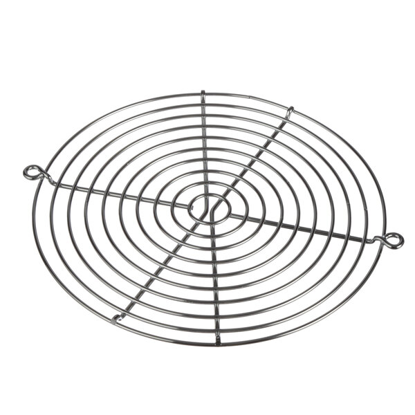A TurboChef metal grate with a spiral pattern.