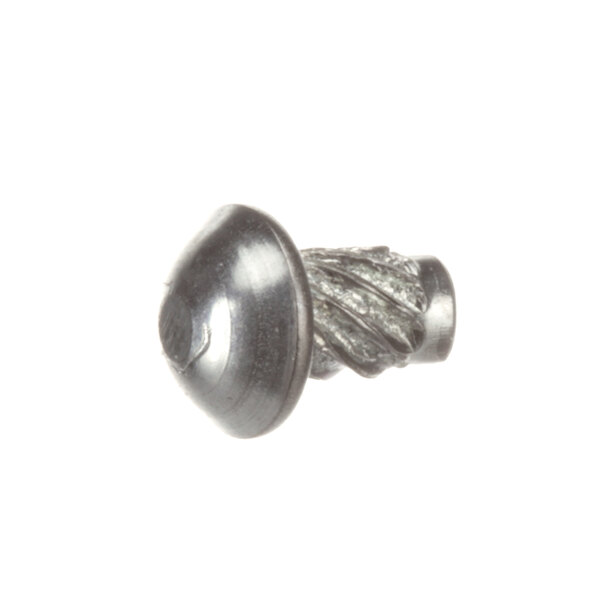 A close-up of a silver metal Globe drive pin with a round metal end.
