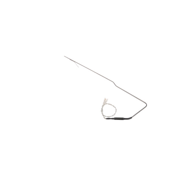 A Lang Temp Probe with a long thin metal wire and a small black hook.