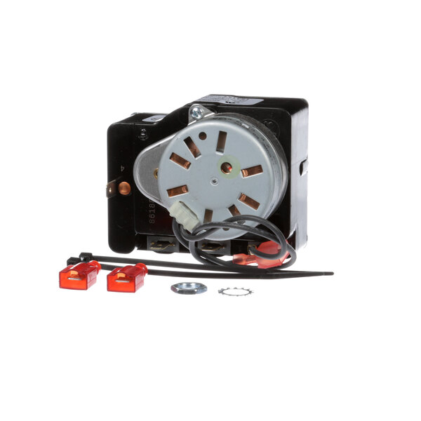 A small black and silver Duke Timer Replacement Kit with a round metal disc and wires.