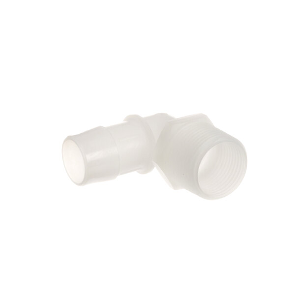 A white plastic pipe fitting with a white cap.