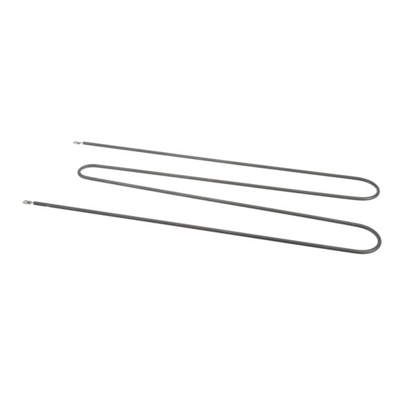 Two metal rods with a wire on a white background.