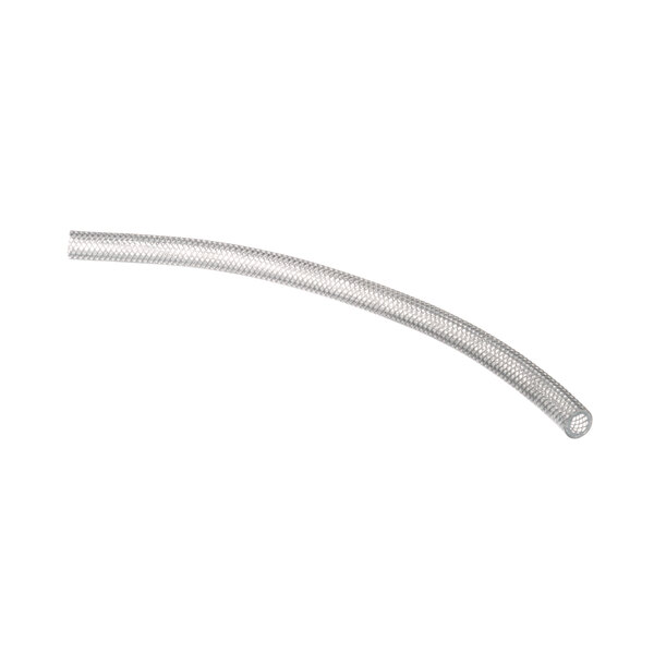 A white plastic tubing with a metal end.